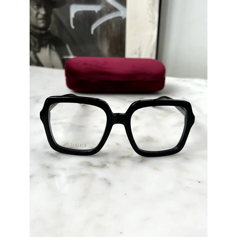 NEW Gucci GG1318O Black Square Eyeglasses Frames